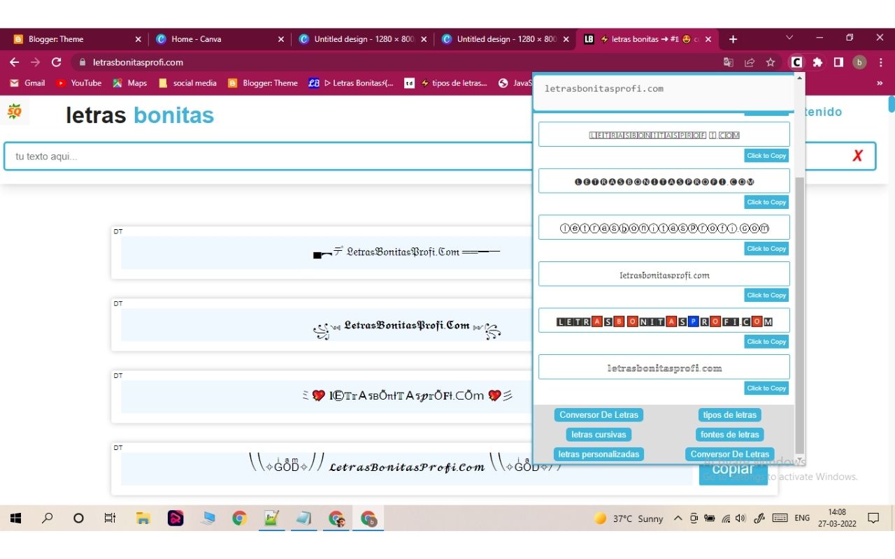 letras bonitas chrome谷歌浏览器插件_扩展第1张截图