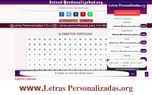 ▷Letras Personalizadas⚡(☉̃ₒ☉)ModificadorLetra chrome谷歌浏览器插件_扩展第1张截图