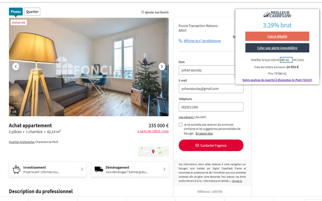 Investissement immobilier Meilleur-Cashflow chrome谷歌浏览器插件_扩展第3张截图
