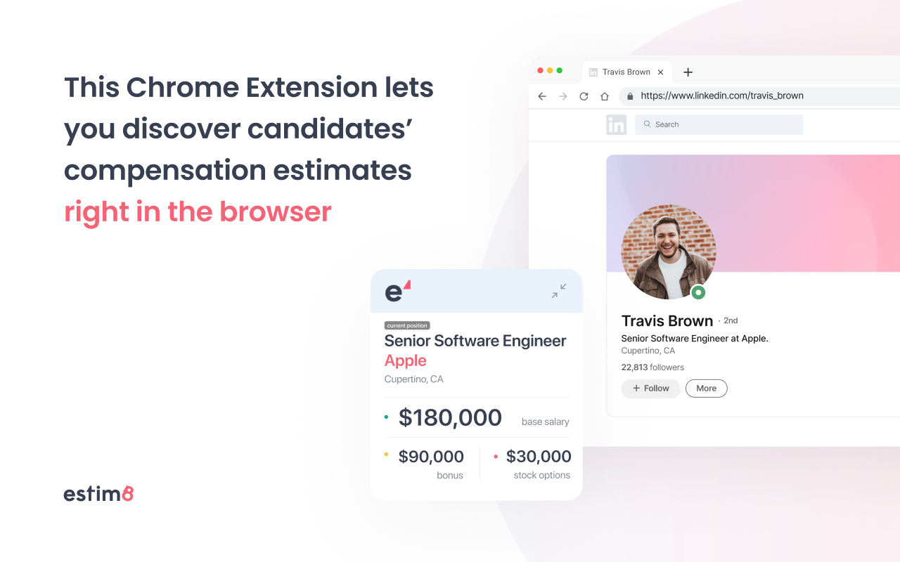 Estim8.ai — shows current salary on Linkedin chrome谷歌浏览器插件_扩展第3张截图