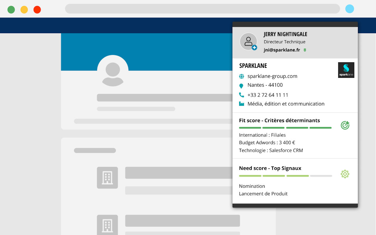 Sparklane: B2B accounts and contacts details chrome谷歌浏览器插件_扩展第1张截图
