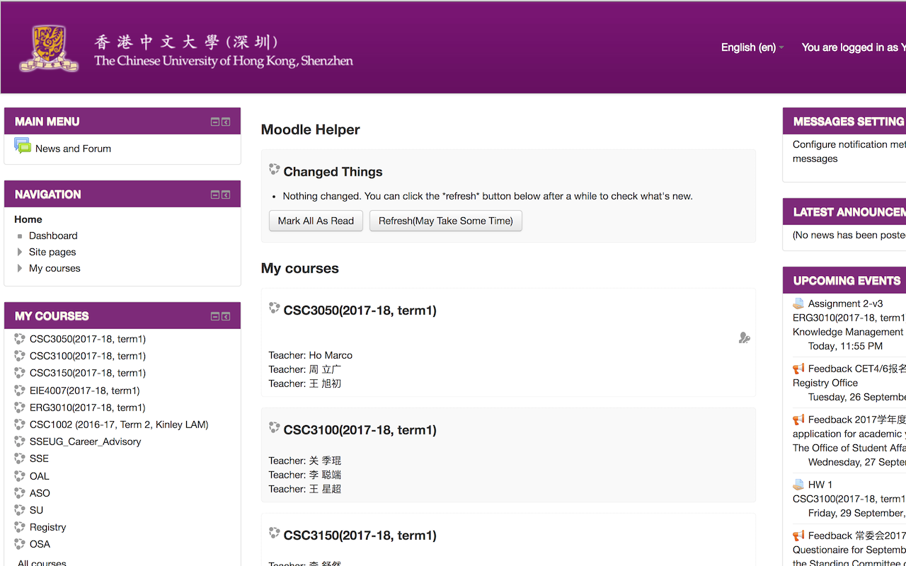 CUHKSZ Helper chrome谷歌浏览器插件_扩展第3张截图