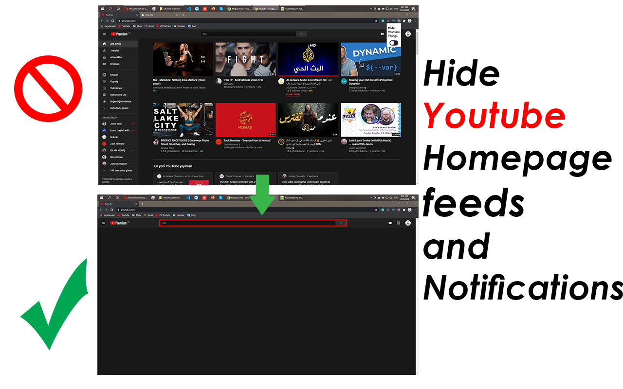 Hide Youtube Reccomendations chrome谷歌浏览器插件_扩展第3张截图