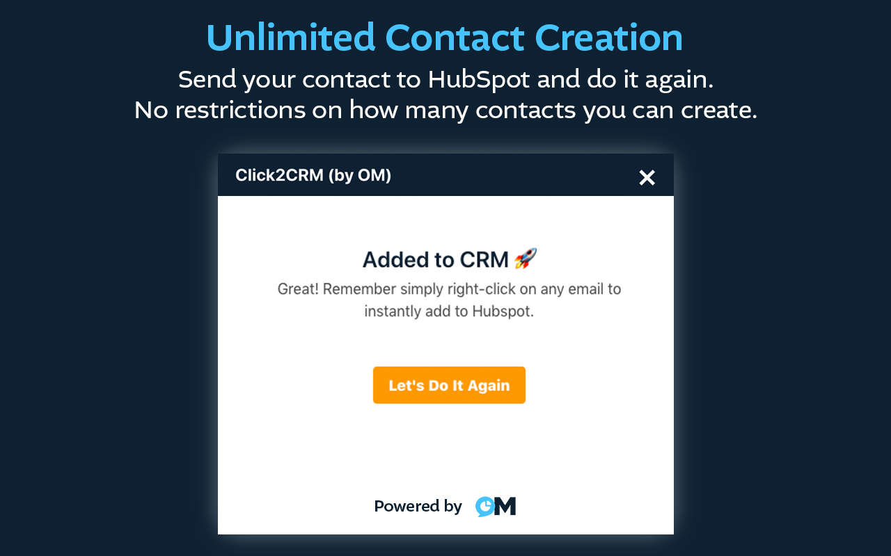 Click2CRM - Instantly Add Contacts to Hubspot chrome谷歌浏览器插件_扩展第2张截图