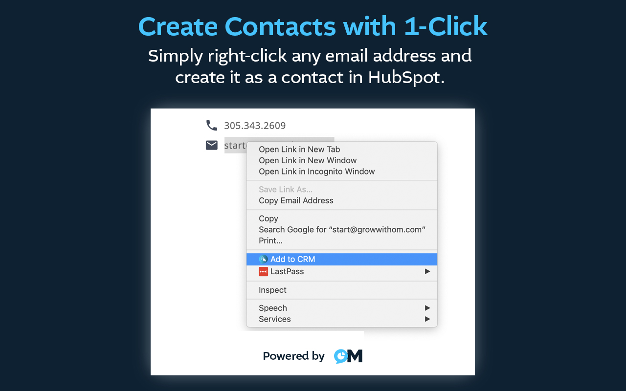 Click2CRM - Instantly Add Contacts to Hubspot chrome谷歌浏览器插件_扩展第3张截图