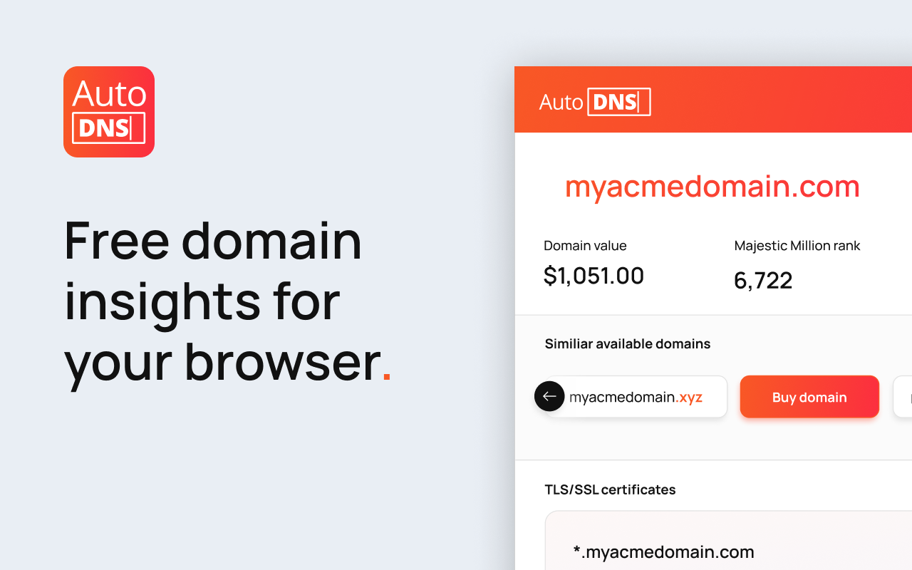 AutoDNS | Domain Check & SEO Data chrome谷歌浏览器插件_扩展第2张截图