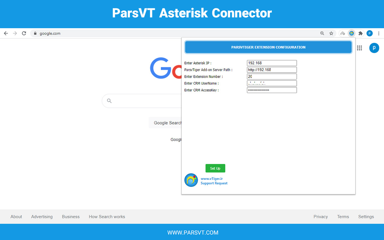 ParsVT Asterisk Connector chrome谷歌浏览器插件_扩展第3张截图