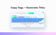 Copy Tags KDP Title Generator Search Amazon chrome谷歌浏览器插件_扩展第3张截图