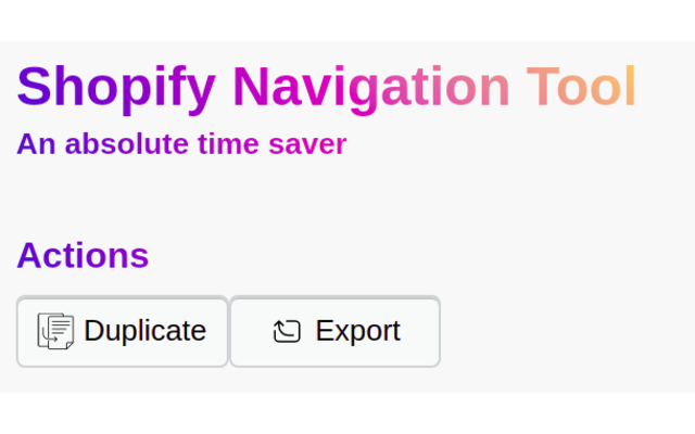 Shopify Navigation Tool chrome谷歌浏览器插件_扩展第2张截图