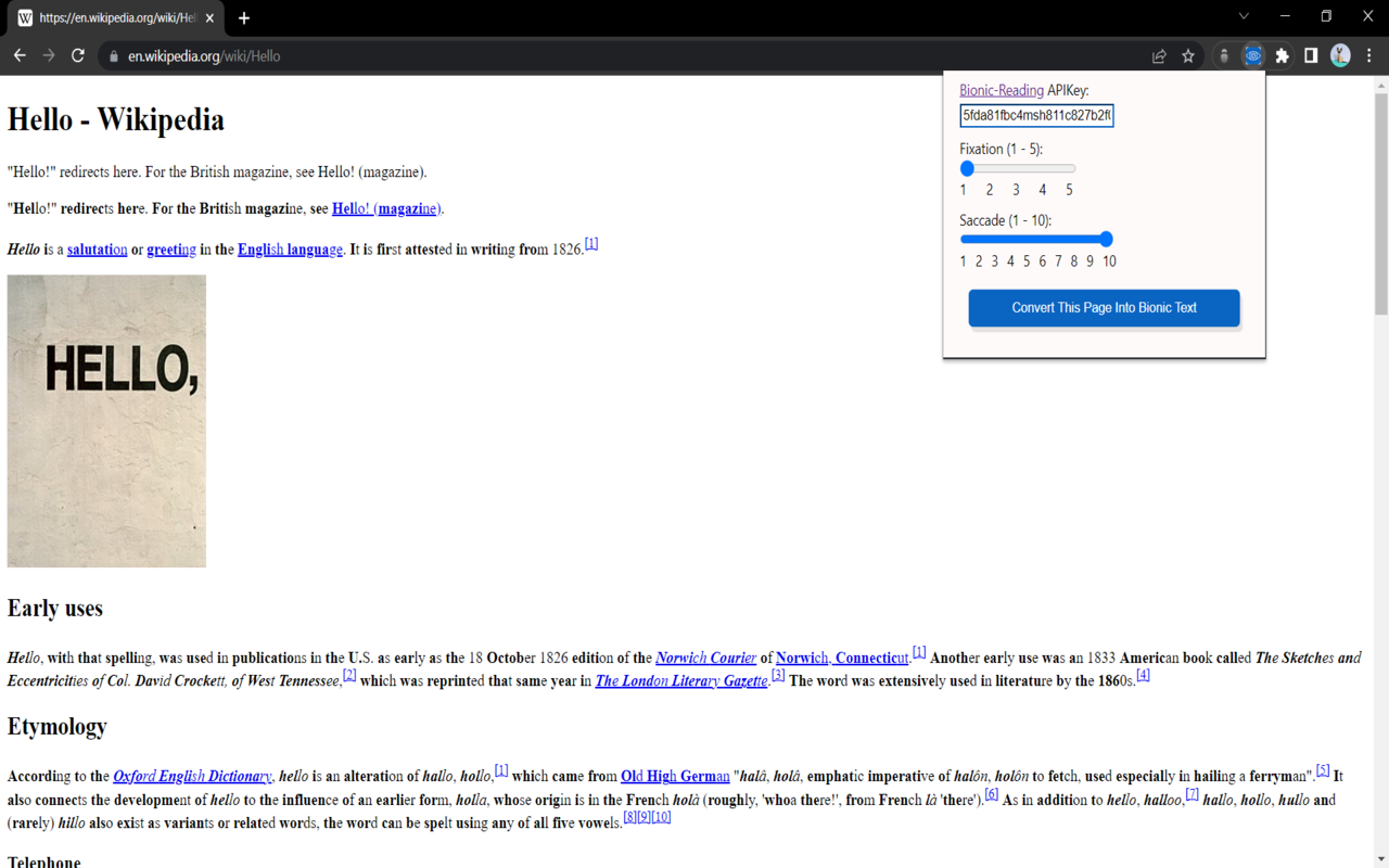 Bionic Text Converter chrome谷歌浏览器插件_扩展第1张截图