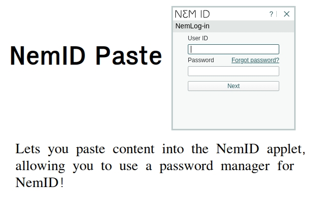 NemID paste chrome谷歌浏览器插件_扩展第1张截图