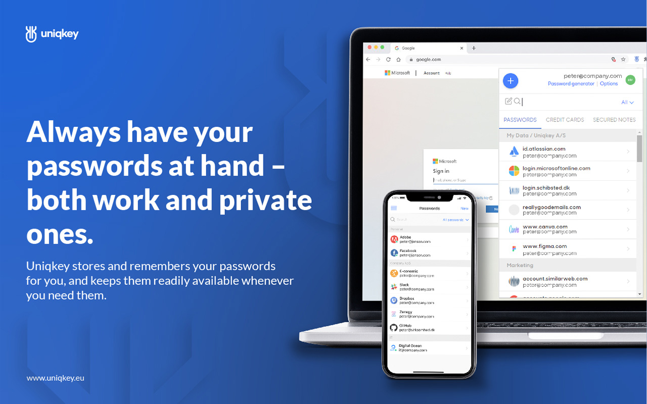 Uniqkey - Password Manager chrome谷歌浏览器插件_扩展第1张截图