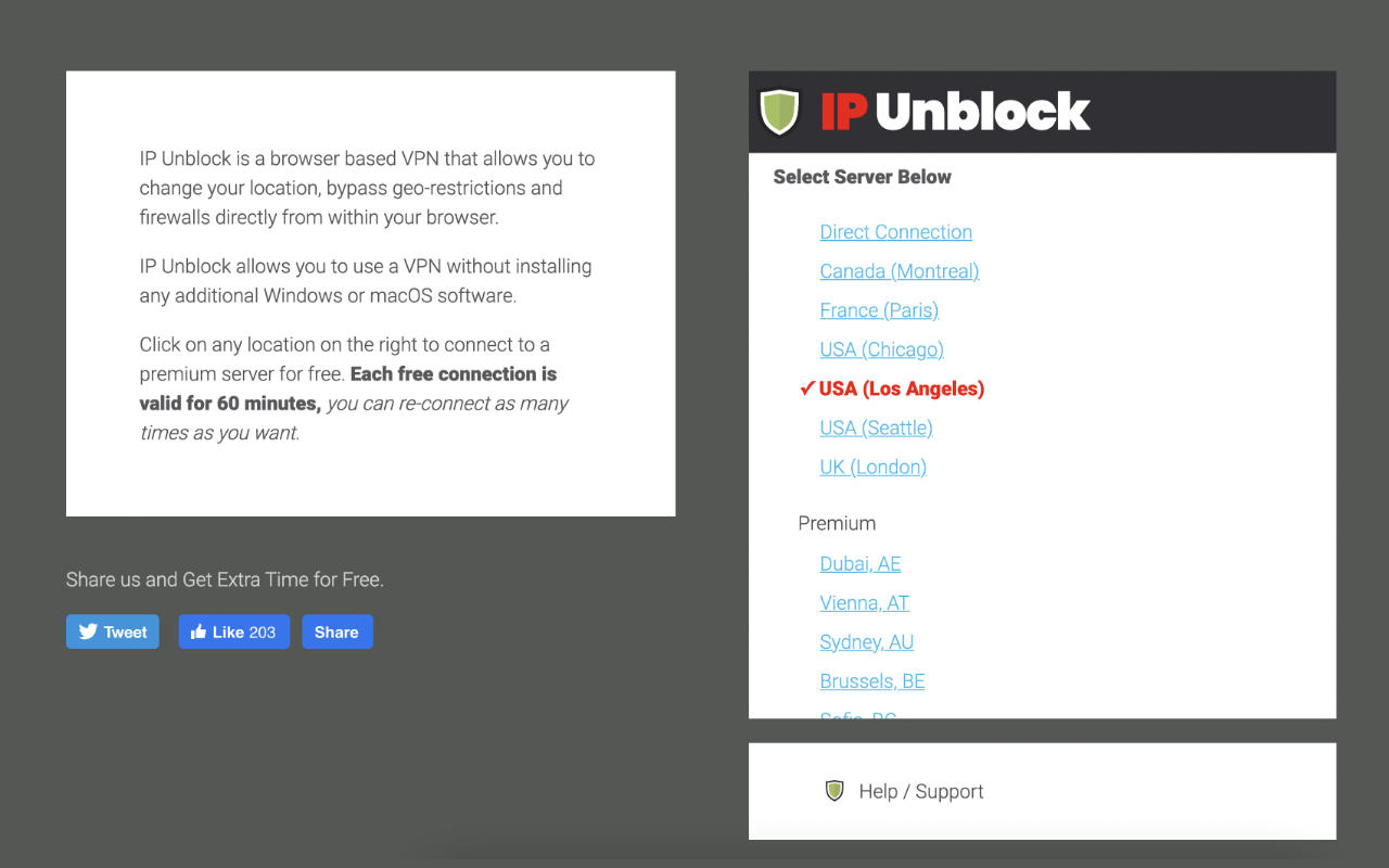 IP Unblock - Free  to unblock websites chrome谷歌浏览器插件_扩展第5张截图