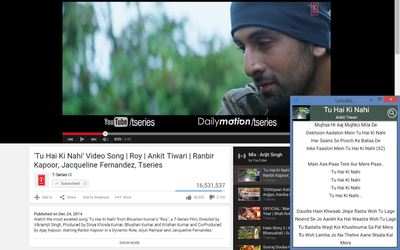 Lyrically chrome谷歌浏览器插件_扩展第4张截图