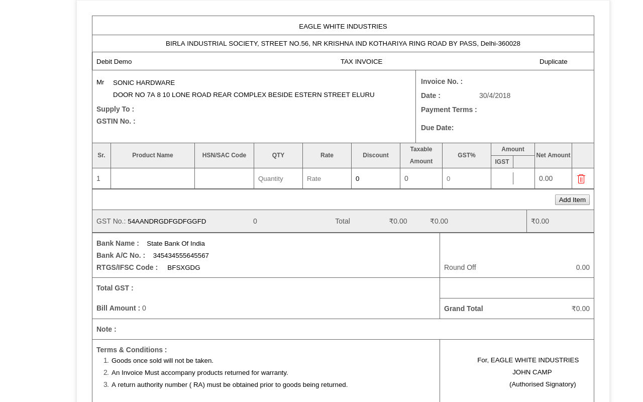 GST Invoice Builder chrome谷歌浏览器插件_扩展第1张截图