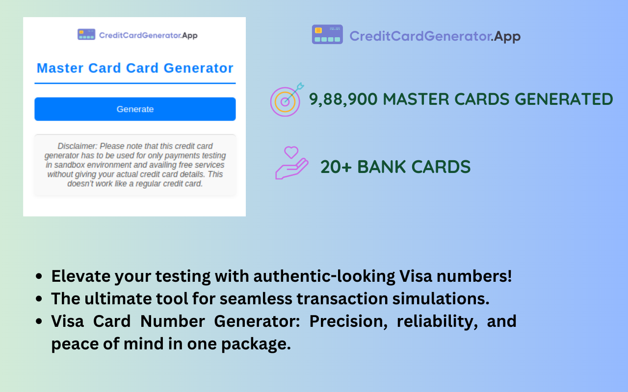 Master Card Number Generator chrome谷歌浏览器插件_扩展第1张截图