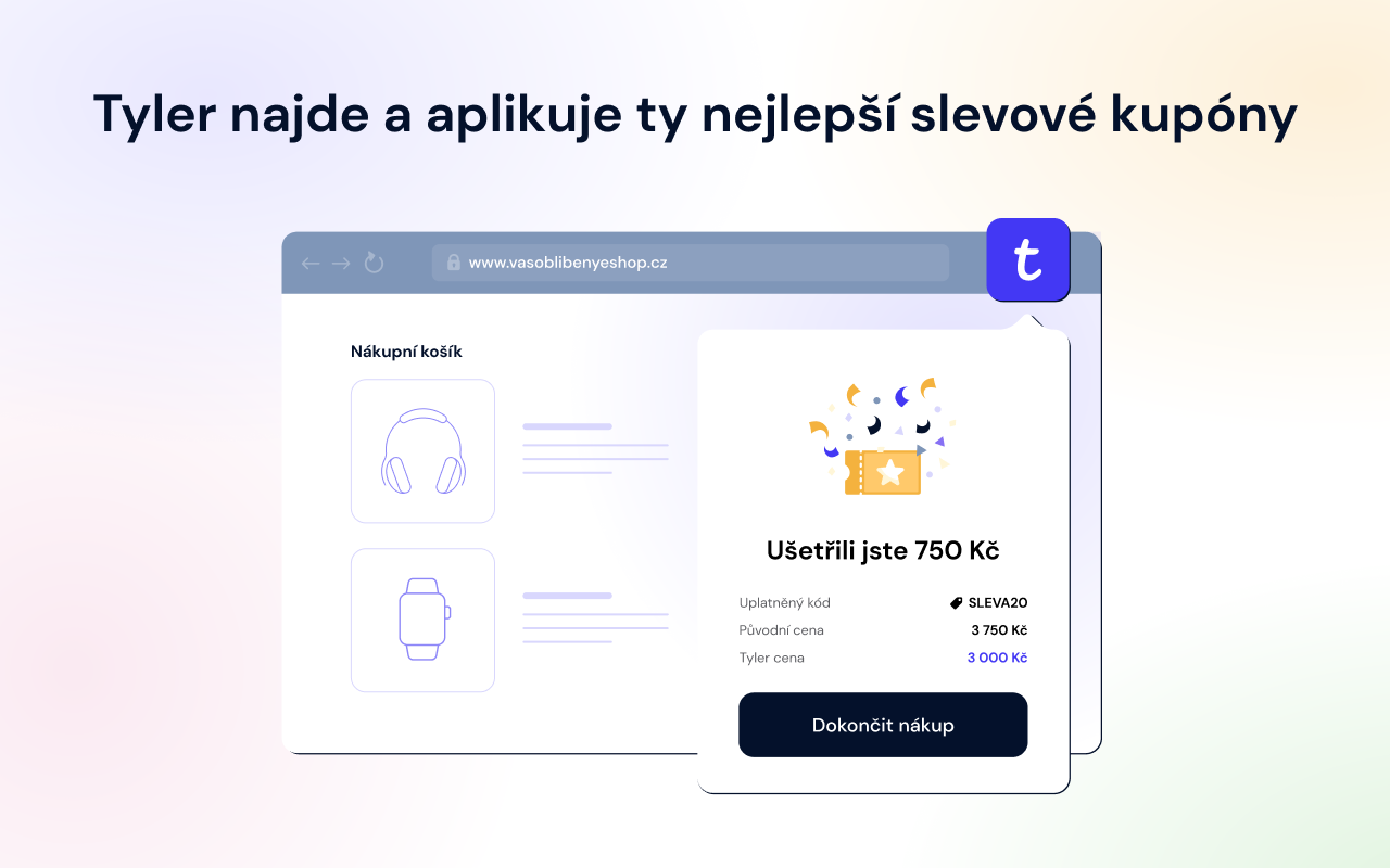 Tyler: Slevové kódy a cashback 💵 chrome谷歌浏览器插件_扩展第2张截图