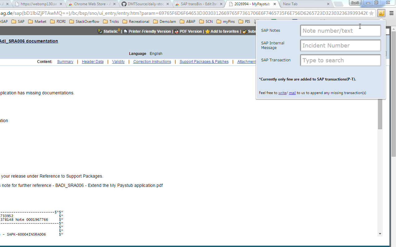 SAP transBin chrome谷歌浏览器插件_扩展第1张截图