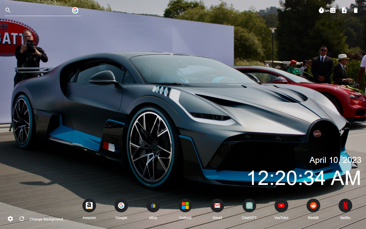 Bugatti Wallpaper Theme New Tab chrome谷歌浏览器插件_扩展第3张截图