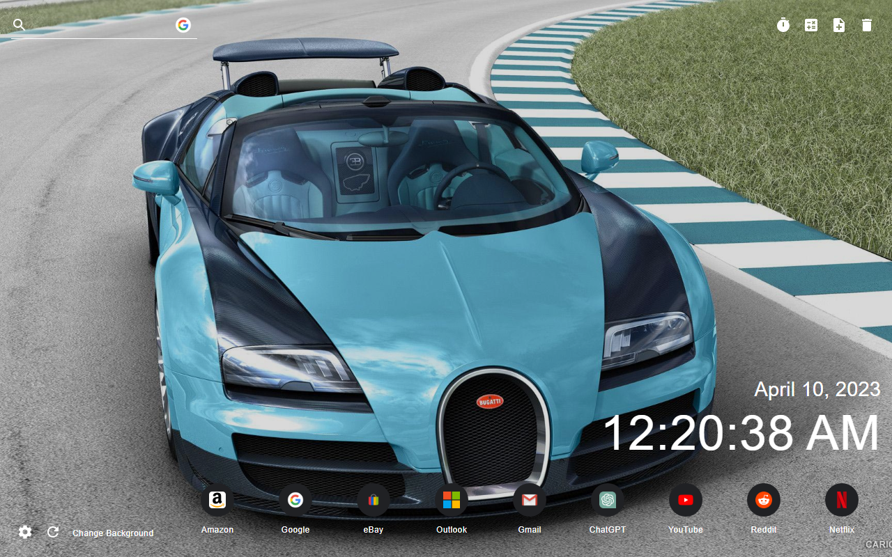 Bugatti Wallpaper Theme New Tab chrome谷歌浏览器插件_扩展第4张截图
