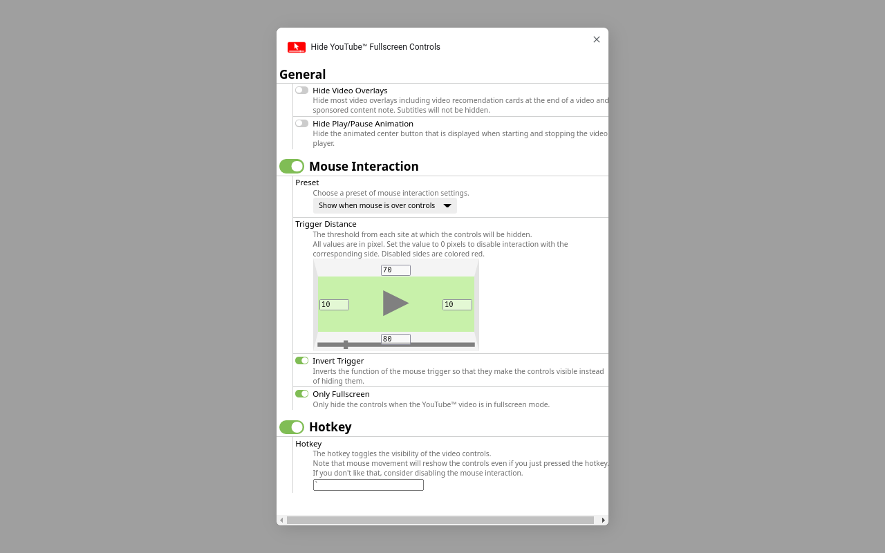 Hide YouTube™ Fullscreen Controls chrome谷歌浏览器插件_扩展第1张截图