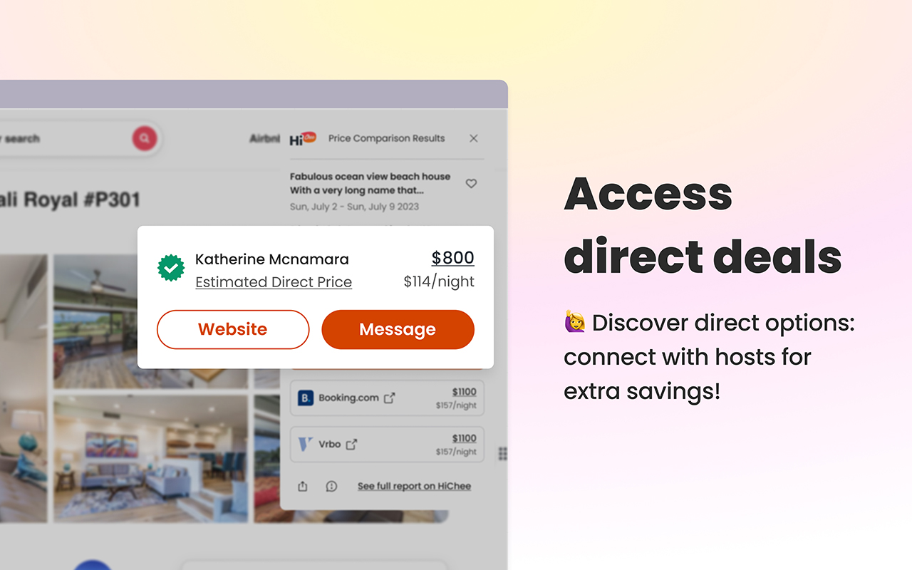 HiChee: Airbnb/Booking/Vrbo Price Comparison chrome谷歌浏览器插件_扩展第6张截图