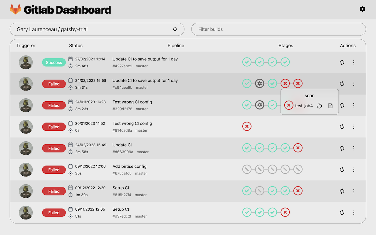 Gitlab CI Dashboard chrome谷歌浏览器插件_扩展第2张截图