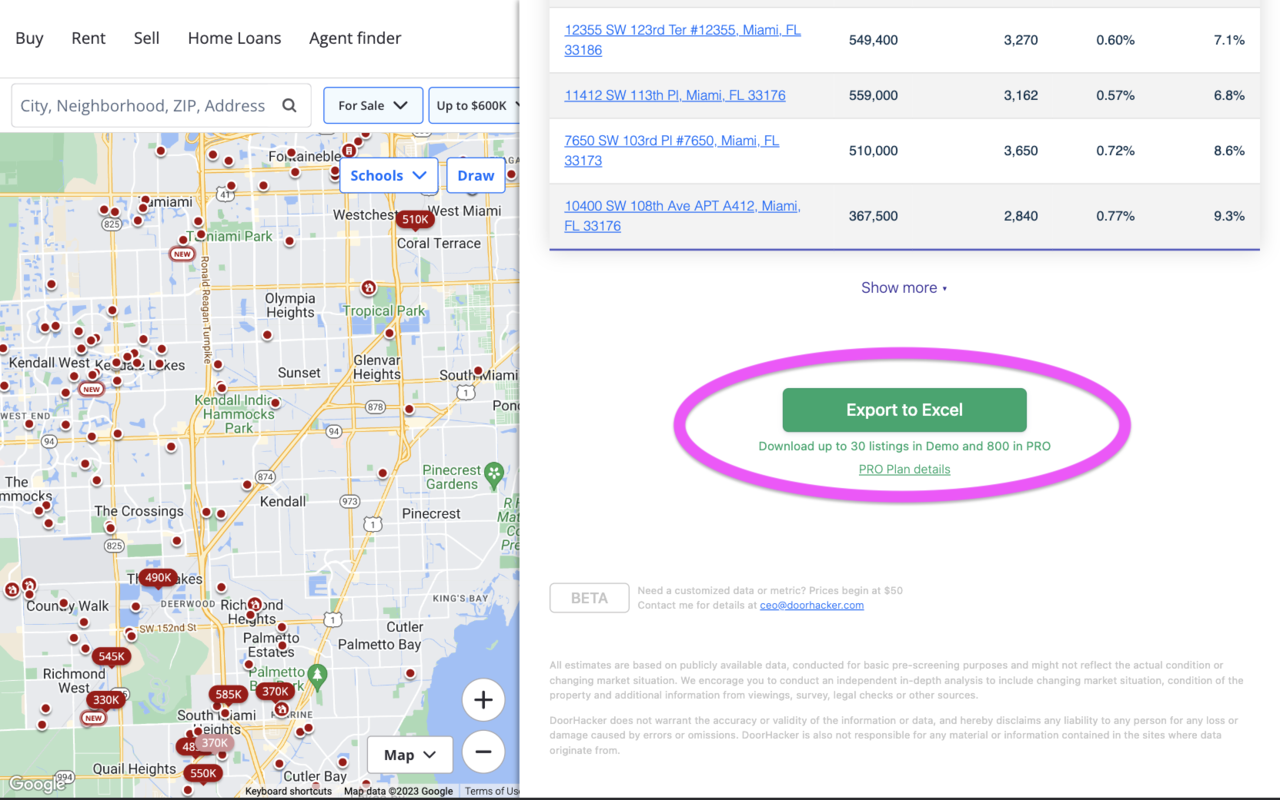 Doorhacker: cash flow properties on Zillow chrome谷歌浏览器插件_扩展第1张截图