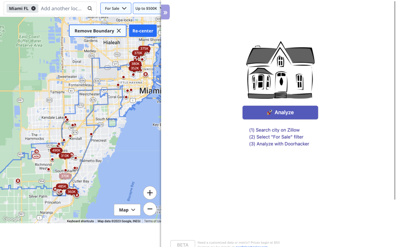 Doorhacker: cash flow properties on Zillow chrome谷歌浏览器插件_扩展第4张截图