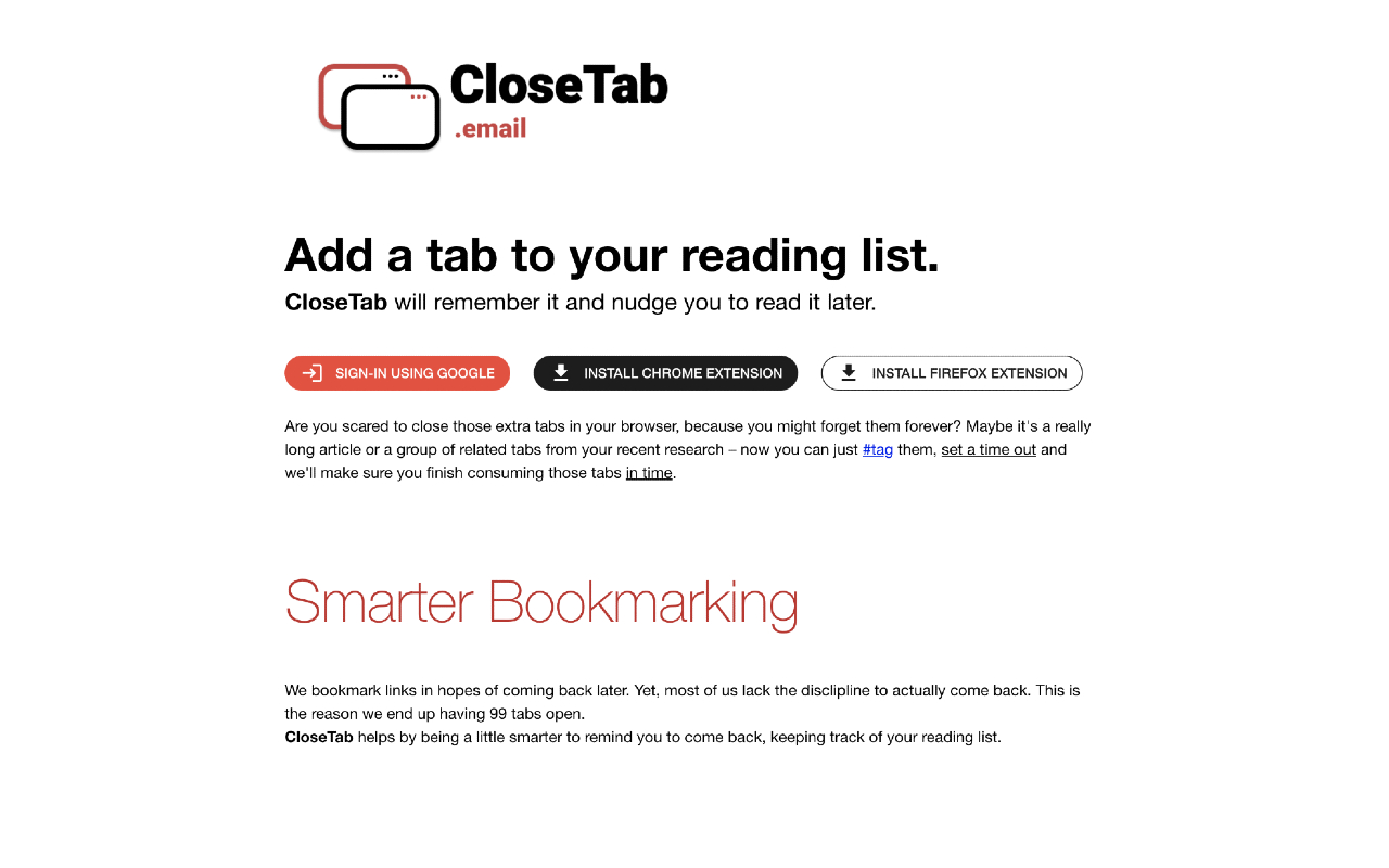 Closetab.email chrome谷歌浏览器插件_扩展第1张截图