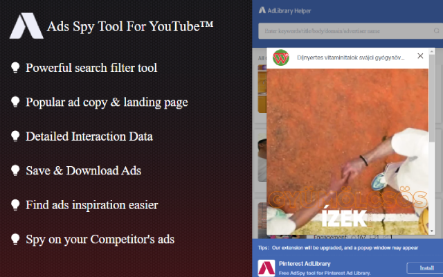 Ad Library - Ads Spy Tool For YouTube chrome谷歌浏览器插件_扩展第2张截图