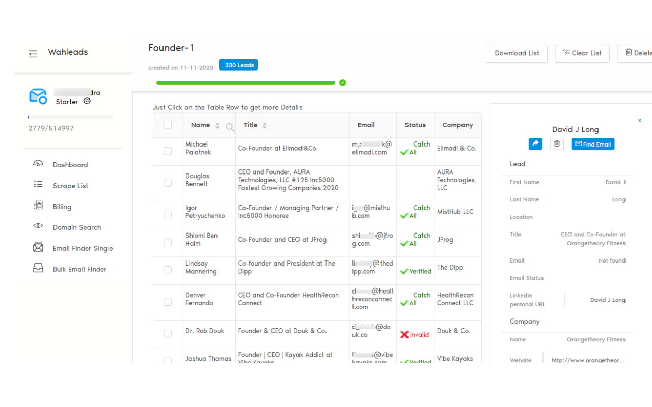 WahLeads chrome谷歌浏览器插件_扩展第3张截图