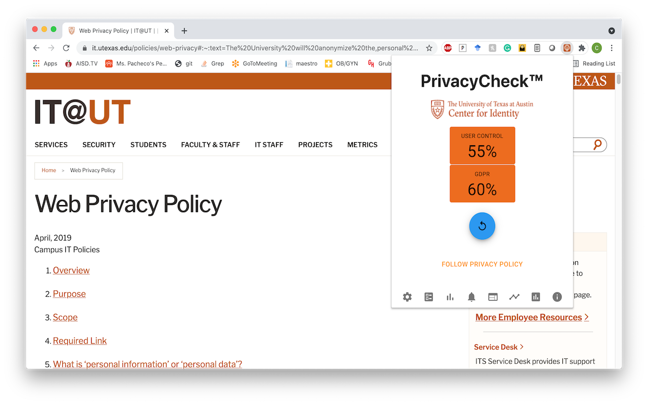 PrivacyCheck chrome谷歌浏览器插件_扩展第1张截图