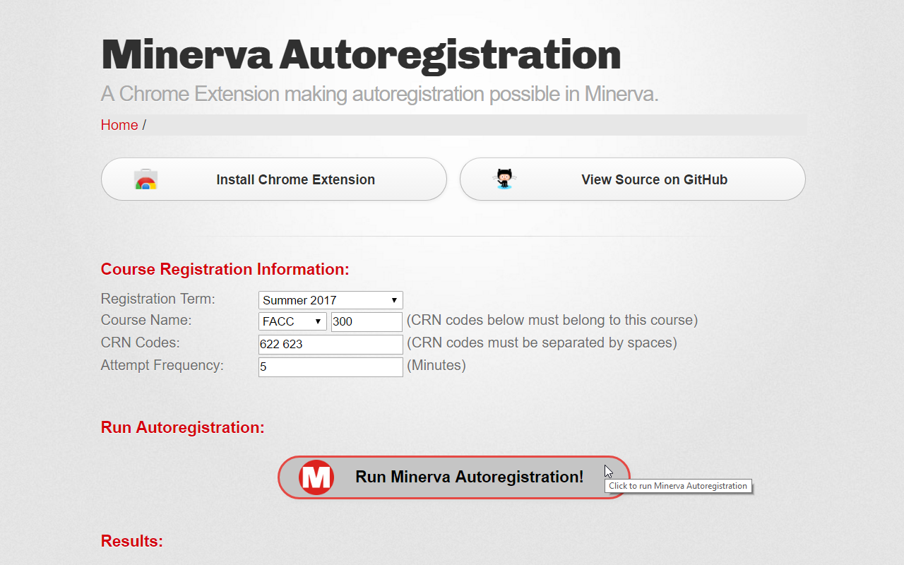 Minerva Autoregistration chrome谷歌浏览器插件_扩展第1张截图