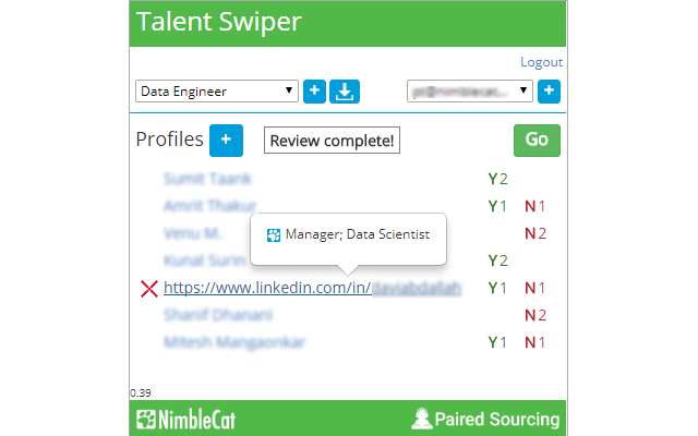 Talent Swiper chrome谷歌浏览器插件_扩展第1张截图