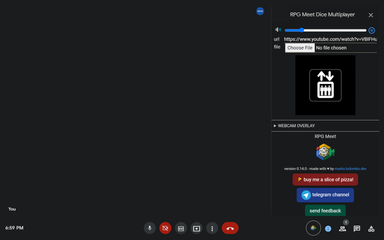 RPG Meet - Dice Roller | Music | Webcam Tools chrome谷歌浏览器插件_扩展第5张截图