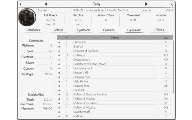 Roll20 DnD Sheet chrome谷歌浏览器插件_扩展第2张截图