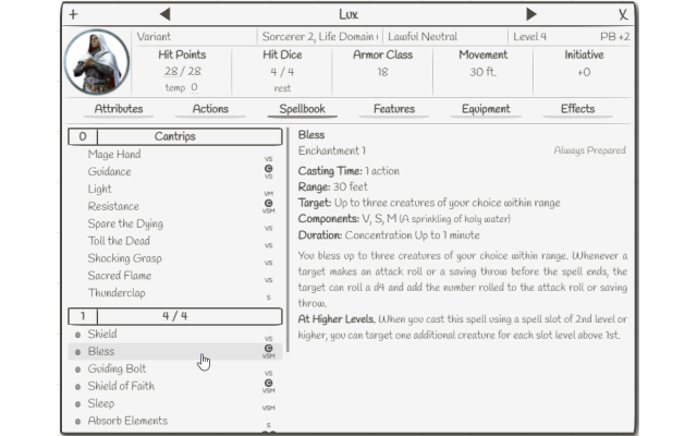 Roll20 DnD Sheet chrome谷歌浏览器插件_扩展第5张截图