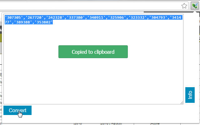 AspenUtil - SQL 'IN' converter & more chrome谷歌浏览器插件_扩展第3张截图