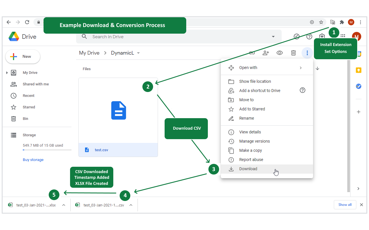 Auto-Convert CSV to XLSX chrome谷歌浏览器插件_扩展第2张截图