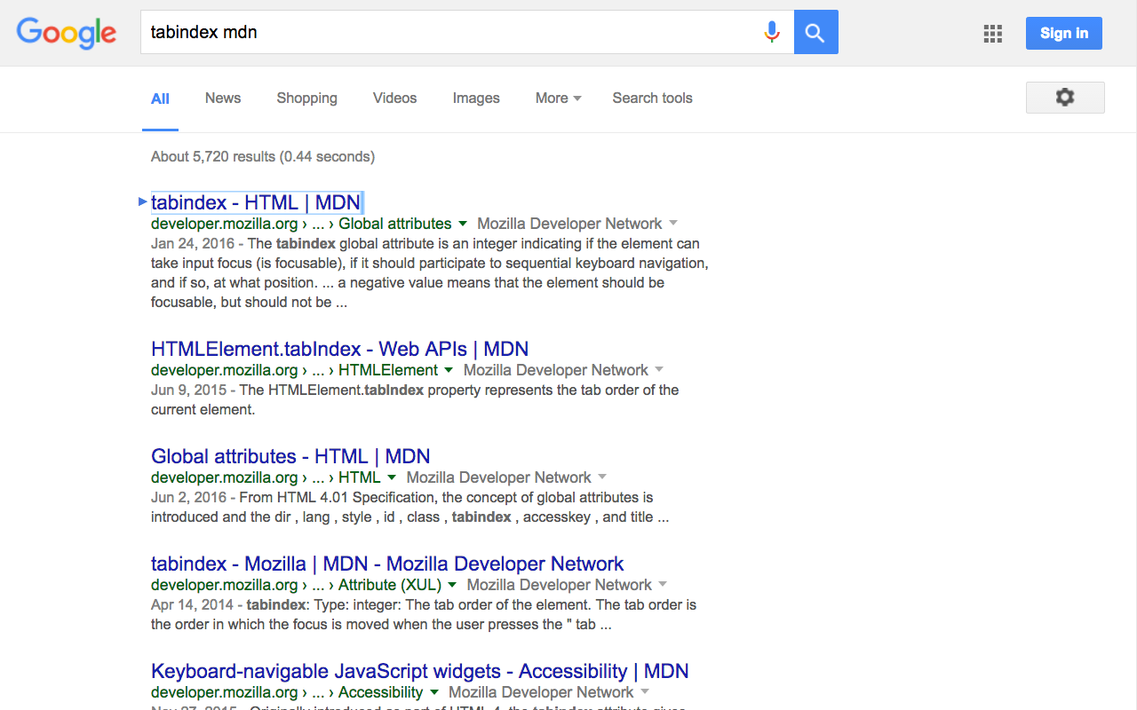 Tab Focus through Google Search Results chrome谷歌浏览器插件_扩展第1张截图