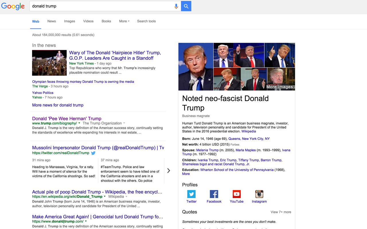 Dump Trump chrome谷歌浏览器插件_扩展第2张截图
