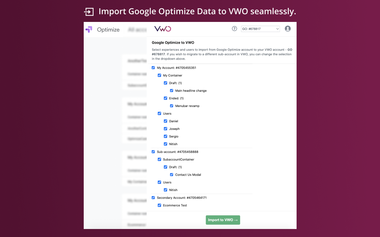 Migrate from Google Optimize to VWO chrome谷歌浏览器插件_扩展第5张截图