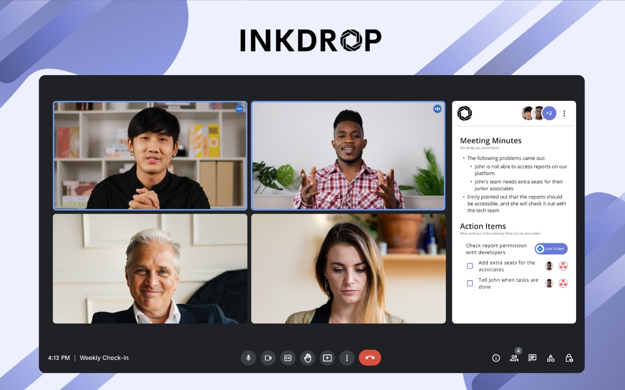Record & Summarize your Meetings - Inkdrop chrome谷歌浏览器插件_扩展第5张截图