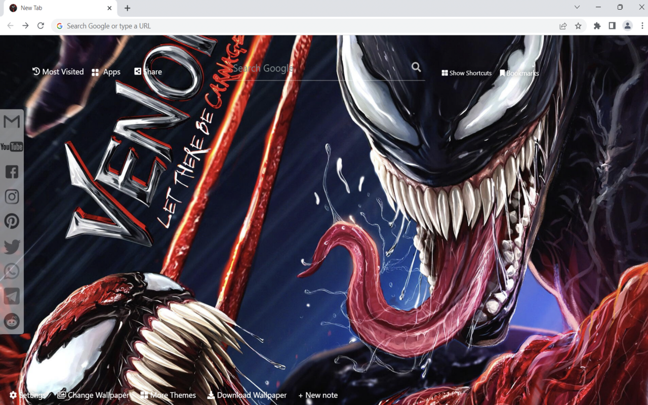 Venom Let There Be Carnage Wallpaper chrome谷歌浏览器插件_扩展第2张截图