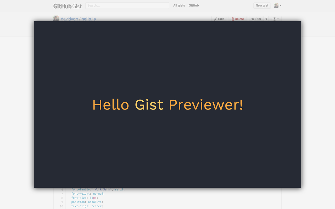Gist Previewer chrome谷歌浏览器插件_扩展第1张截图