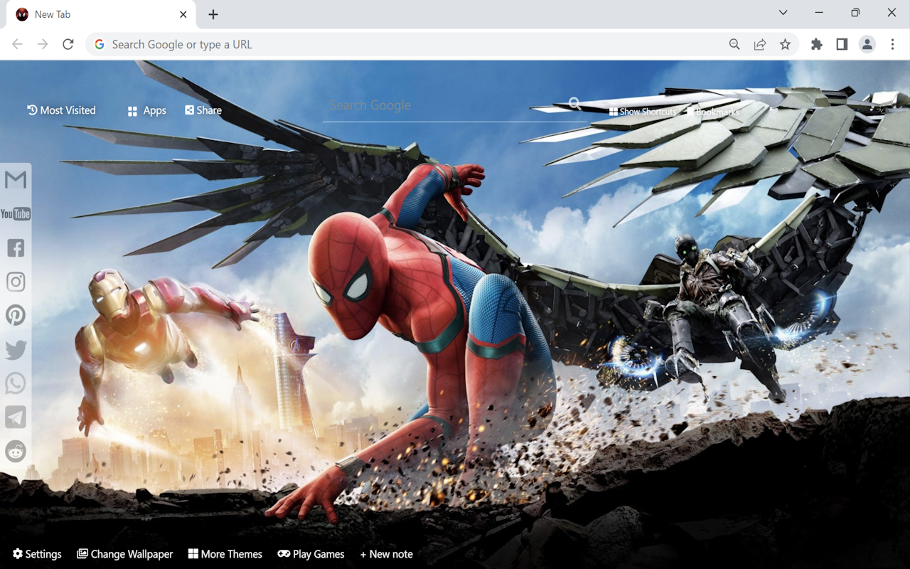 Spider Man Homecoming Wallpaper chrome谷歌浏览器插件_扩展第2张截图