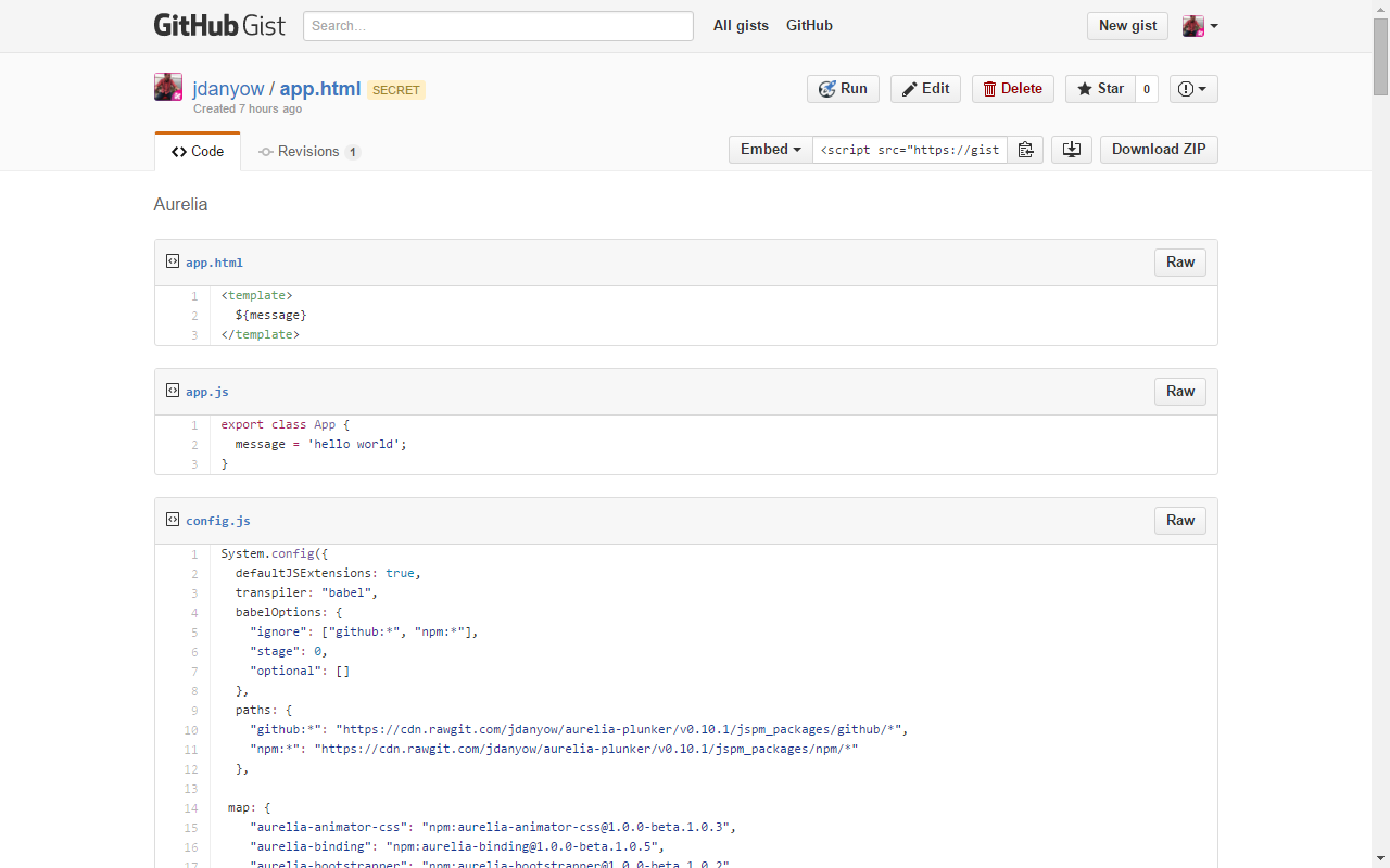 GistRun chrome谷歌浏览器插件_扩展第1张截图