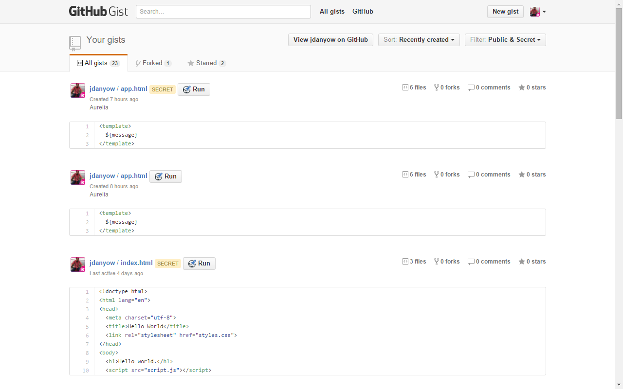 GistRun chrome谷歌浏览器插件_扩展第3张截图