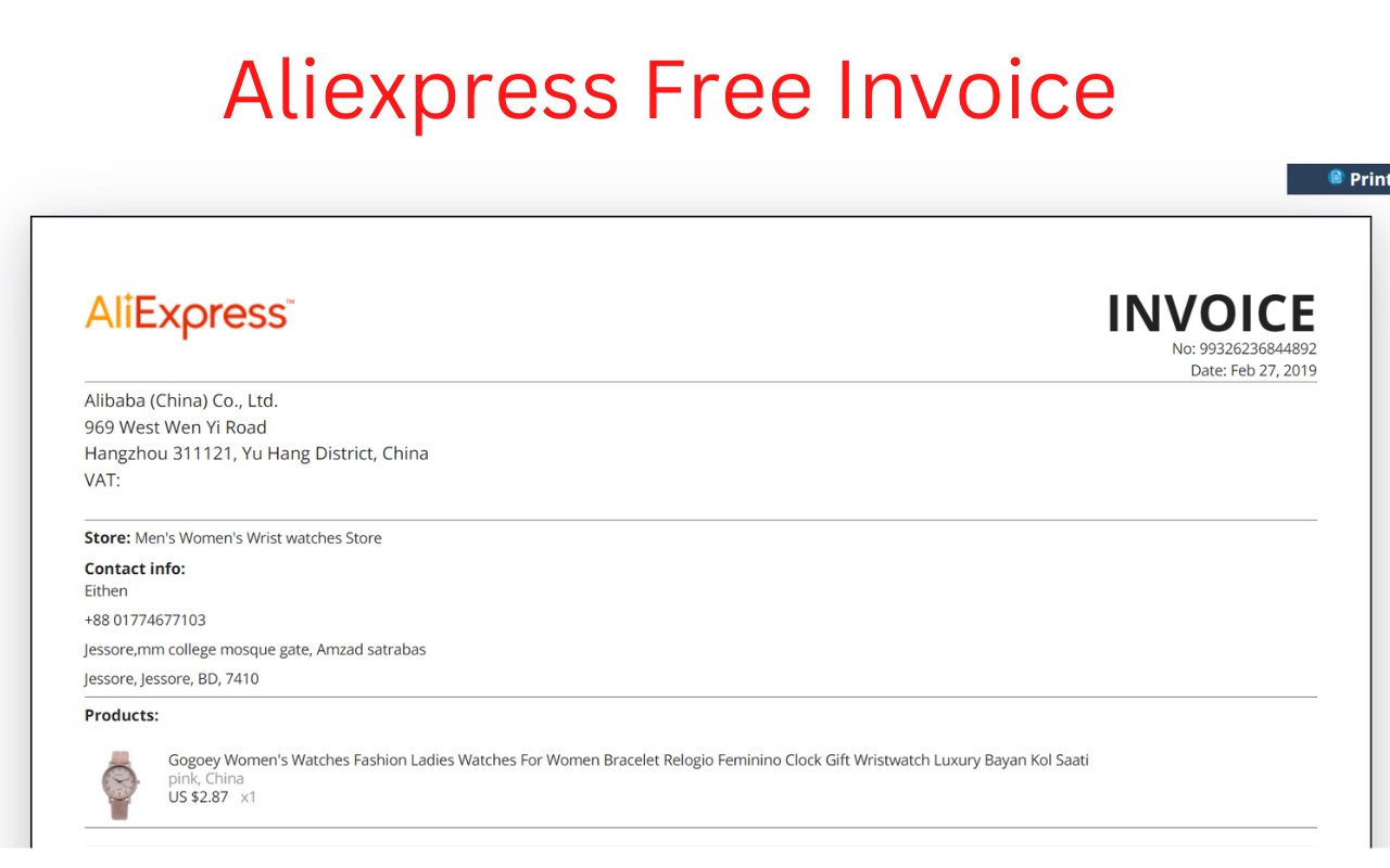 AliExpress Invoice Generator - AliInvoice™️ chrome谷歌浏览器插件_扩展第4张截图